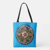 Floral Stain Glass Style Tote Bag (Achterkant)