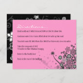 FLORAL STAR Baby Naming Direction Kaart (Voorkant / Achterkant)