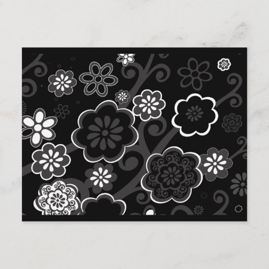 FLORAL STAR Baby Naming Direction Kaart (Achterkant)