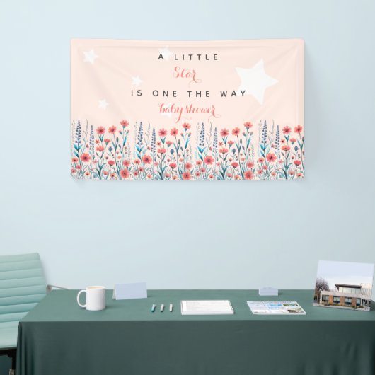 Floral Star Baby shower Spandoek (Beurs)
