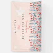 Floral Star Baby shower Spandoek (Verticaal)