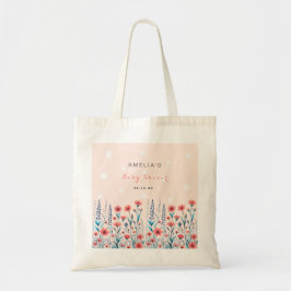 Floral Star Baby shower Tote Bag
