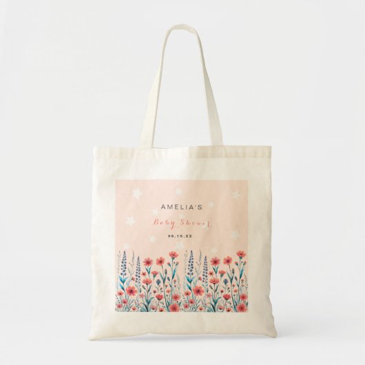 Floral Star Baby shower Tote Bag (Voorkant)