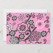 Floral Star van David Bat Mitzvah Kaart (Achterkant)