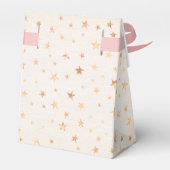 Floral Stars Pink Gold Namen en Datum Dank u Bedankdoosjes (Achterkant)