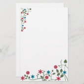 Floral Stationery Briefpapier (Voorkant / Achterkant)