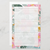 Floral Stationery Briefpapier (Voorkant / Achterkant)