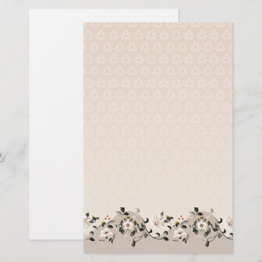 Floral Stationery Briefpapier (Voorkant / Achterkant)