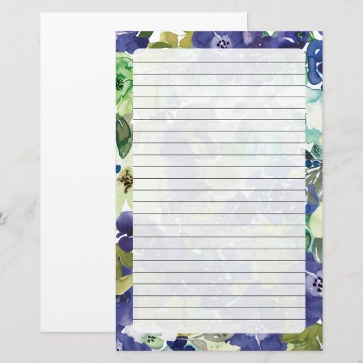 Floral Stationery Briefpapier (Voorkant / Achterkant)