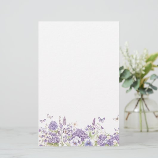 Floral Stationery Paper Briefpapier (Staand voorkant)