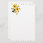 Floral Stationery Paper Briefpapier (Voorkant / Achterkant)
