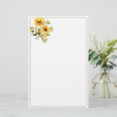 Floral Stationery Paper Briefpapier (Staand voorkant)
