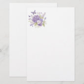 Floral Stationery Paper Briefpapier (Voorkant / Achterkant)