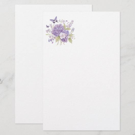 Floral Stationery Paper Briefpapier (Voorkant / Achterkant)