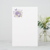 Floral Stationery Paper Briefpapier (Staand voorkant)