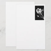 Floral Stationery "Roos Alba" Briefpapier (Voorkant / Achterkant)
