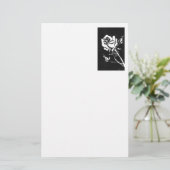 Floral Stationery "Roos Alba" Briefpapier (Staand voorkant)
