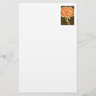 Floral Stationery "Roos Heart #8" Briefpapier