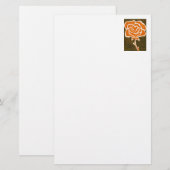 Floral Stationery "Roos Heart #8" Briefpapier (Voorkant / Achterkant)