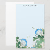 Floral Stationery van de Japanse bruinbloem Briefpapier (Voorkant / Achterkant)