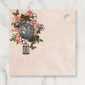 Floral Steampunk bruiloft dank u Bedankjes Labels (Achterkant)