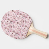 Floral Steampunk Clockwork - Kersenbloesems Tafeltennisbatje (Zijkant)