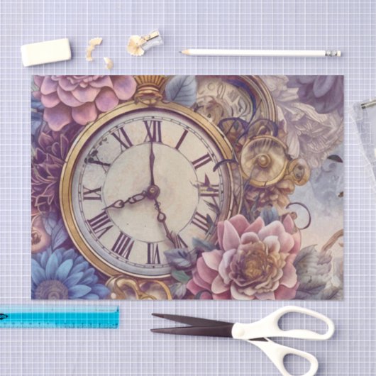 Floral Steampunk Tissuepapier (Craft)