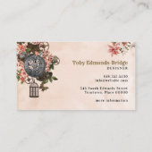 Floral Steampunk Visitekaartje (Achterkant)