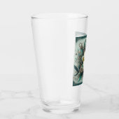 Floral Steampunk Wedding Groen en Zilver Glas (Rechts)