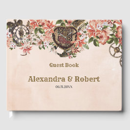 Floral Steampunk Wedding Guest Book Gastenboek