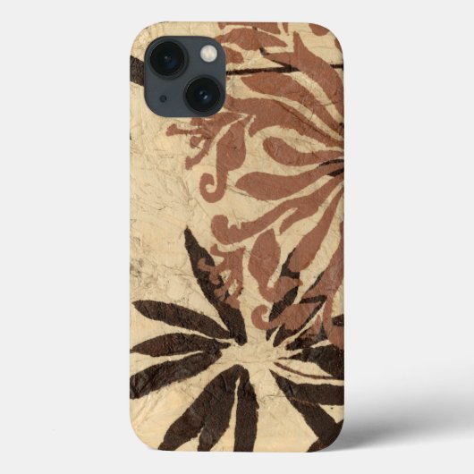 Floral Stencil Design met Tawny Leaves Case-Mate iPhone Case (Achterkant)