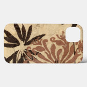 Floral Stencil Design met Tawny Leaves Case-Mate iPhone Case (Achterkant (horizontaal))