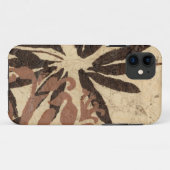 Floral Stencil Design met Tawny Leaves Case-Mate iPhone Case (Achterkant (horizontaal))