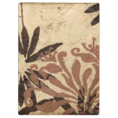 Floral Stencil Design met Tawny Leaves Klembord (Achterkant)