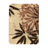 Floral Stencil Design met Tawny Leaves Magneet (Verticaal)