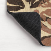 Floral Stencil Design met Tawny Leaves Muismat (Hoek)