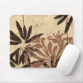 Floral Stencil Design met Tawny Leaves Muismat (Met muis)