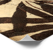 Floral Stencil Design met Tawny Leaves Poster (Hoek)