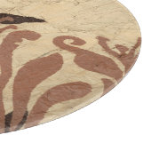 Floral Stencil Design met Tawny Leaves Snijplank (Hoek)