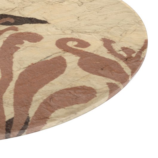 Floral Stencil Design met Tawny Leaves Snijplank (Hoek)