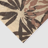 Floral Stencil Design met Tawny Leaves Tissuepapier (Detail)