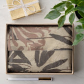 Floral Stencil Design met Tawny Leaves Tissuepapier (Geschenk)