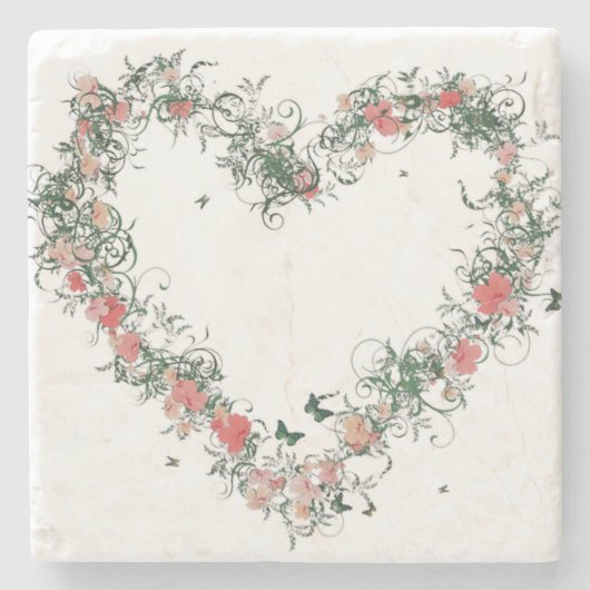 Floral Stenen Onderzetter (Voorkant)