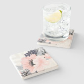 Floral Stenen Onderzetter (Zijkant)