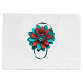 Floral Stethoscoop Design - alleen Medical & Healt Groot Cadeauzakje (Achterkant)