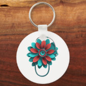 Floral Stethoscoop Design - alleen Medical & Healt Sleutelhanger (Voorkant)
