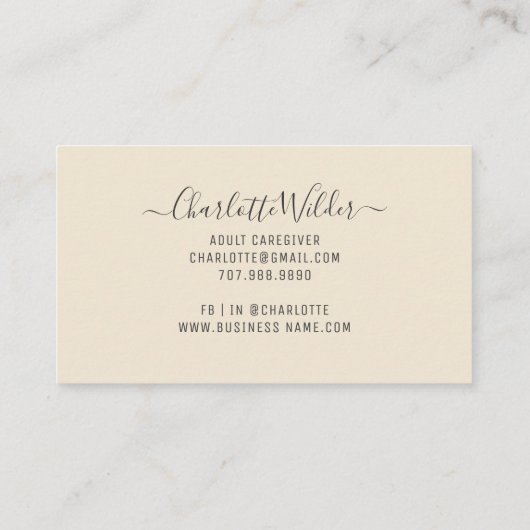 Floral Stethoscoop voor thuisverzorging Visitekaartje (Achterkant)