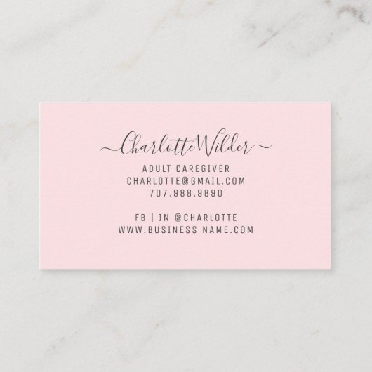 Floral Stethoscoop voor thuisverzorging Visitekaartje (Achterkant)