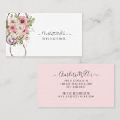 Floral Stethoscoop voor thuisverzorging Visitekaartje (Voorkant / Achterkant)