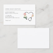 Floral Stethoscoop voor thuiszorg Visitekaartje (Voorkant / Achterkant)